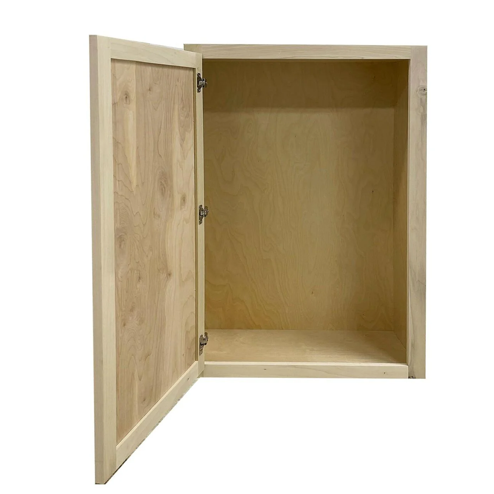 Kitchen Wall Cabinet | Unfinished Poplar | Shaker Style | 24 in x 42 in x 12 in